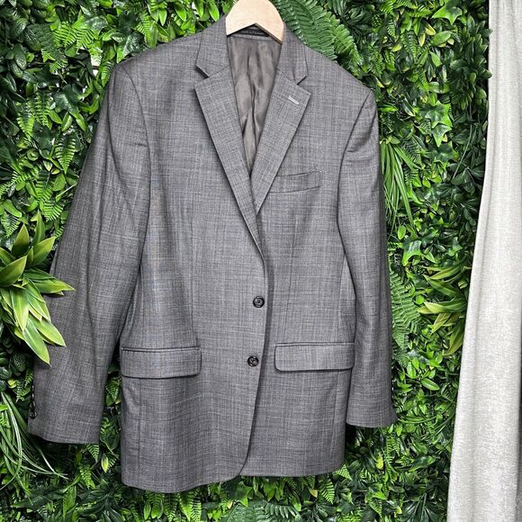 Ralph Lauren Blazer Mens 40R Gray Sport Coat Jacket 100% Wool - Picture 5 of 9